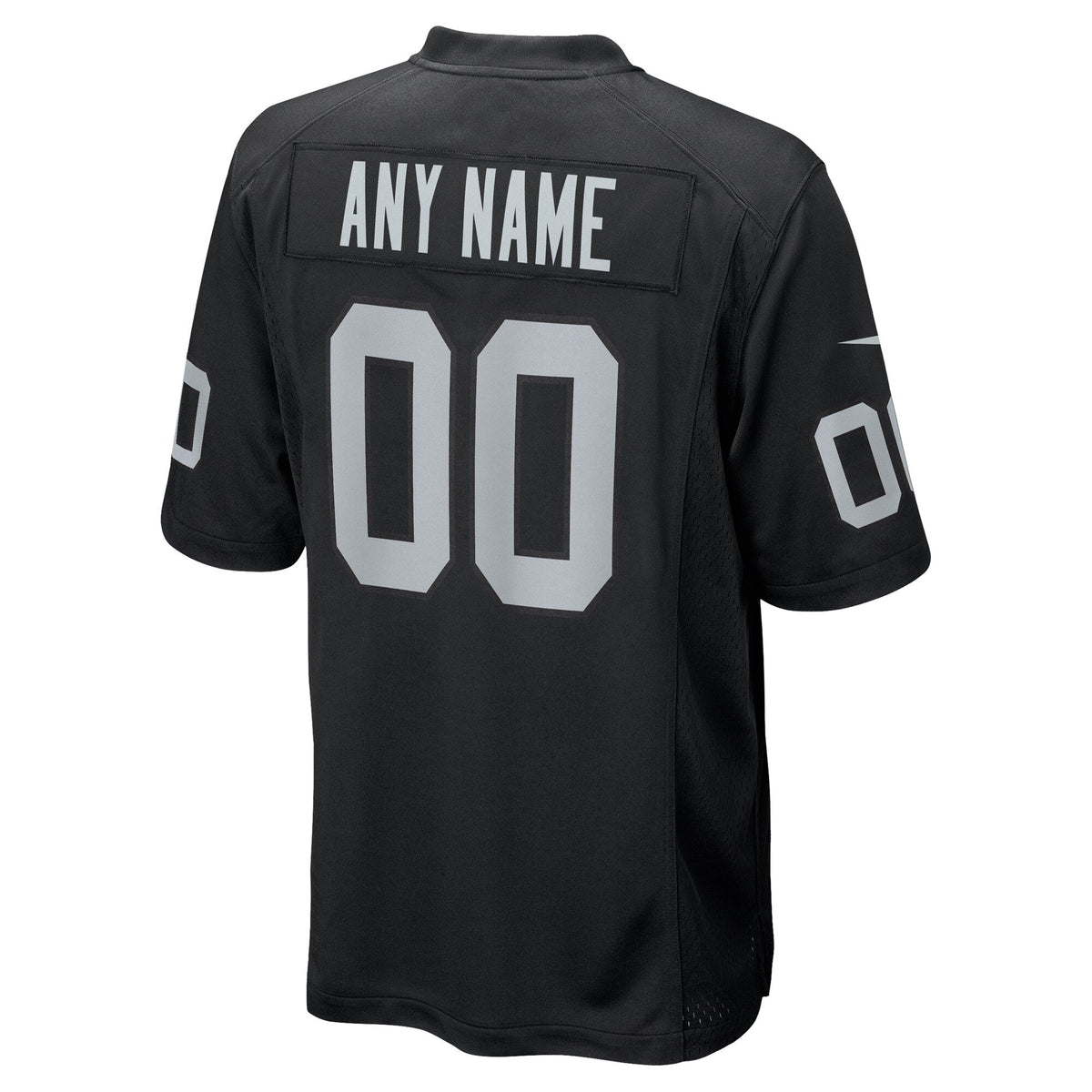 Las Vegas Raiders Black Custom Game Football Jersey