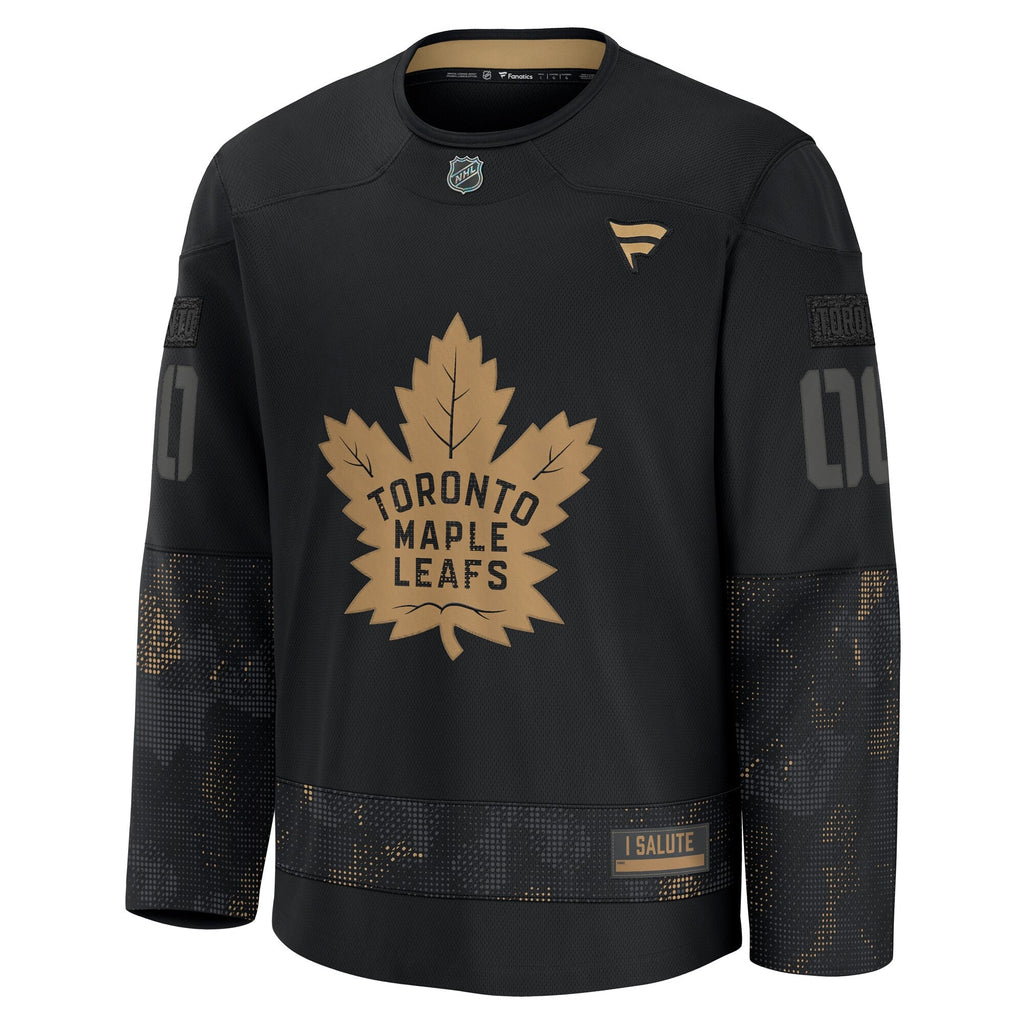 Toronto Maple Leafs Black 2024 Military Appreciation Custom Practice Jersey
