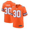 Denver Broncos Terrell Davis Orange Retired Player Alternate Game Football Jersey