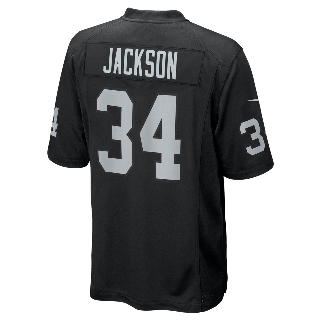 Las Vegas Raiders Bo Jackson Black Game Retired Player Football Jersey