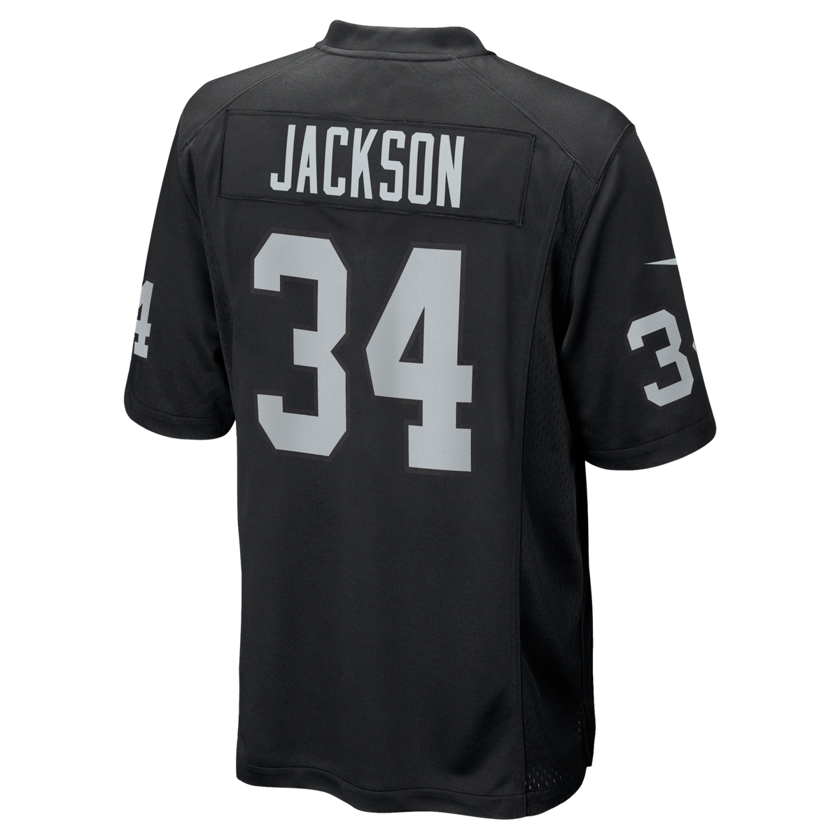 Las Vegas Raiders Bo Jackson Black Game Retired Player Football Jersey
