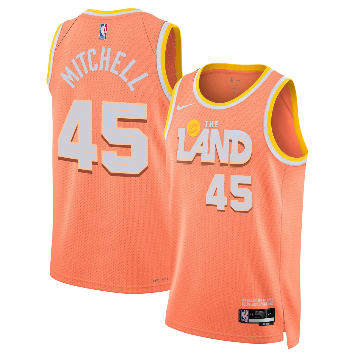 Cleveland Cavaliers 2025/26 City Edition Swingman Jersey - Orange - Donovan Mitchell