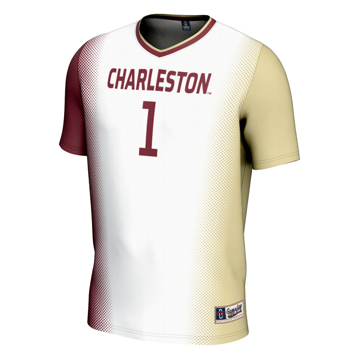 #1 Charleston Cougars Lightweight Soccer Jersey - White