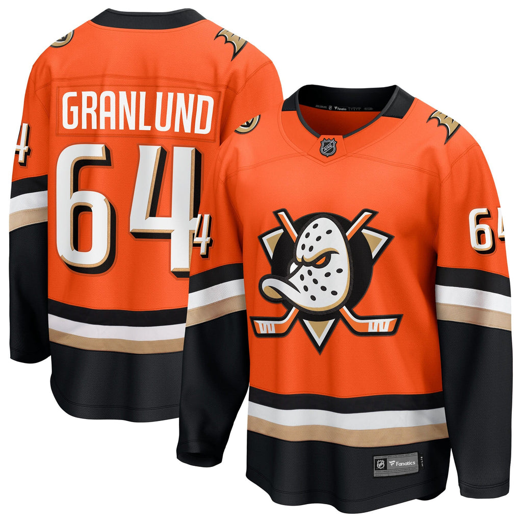 Anaheim Ducks Mikael Granlund Orange Home Breakaway Hockey Jersey