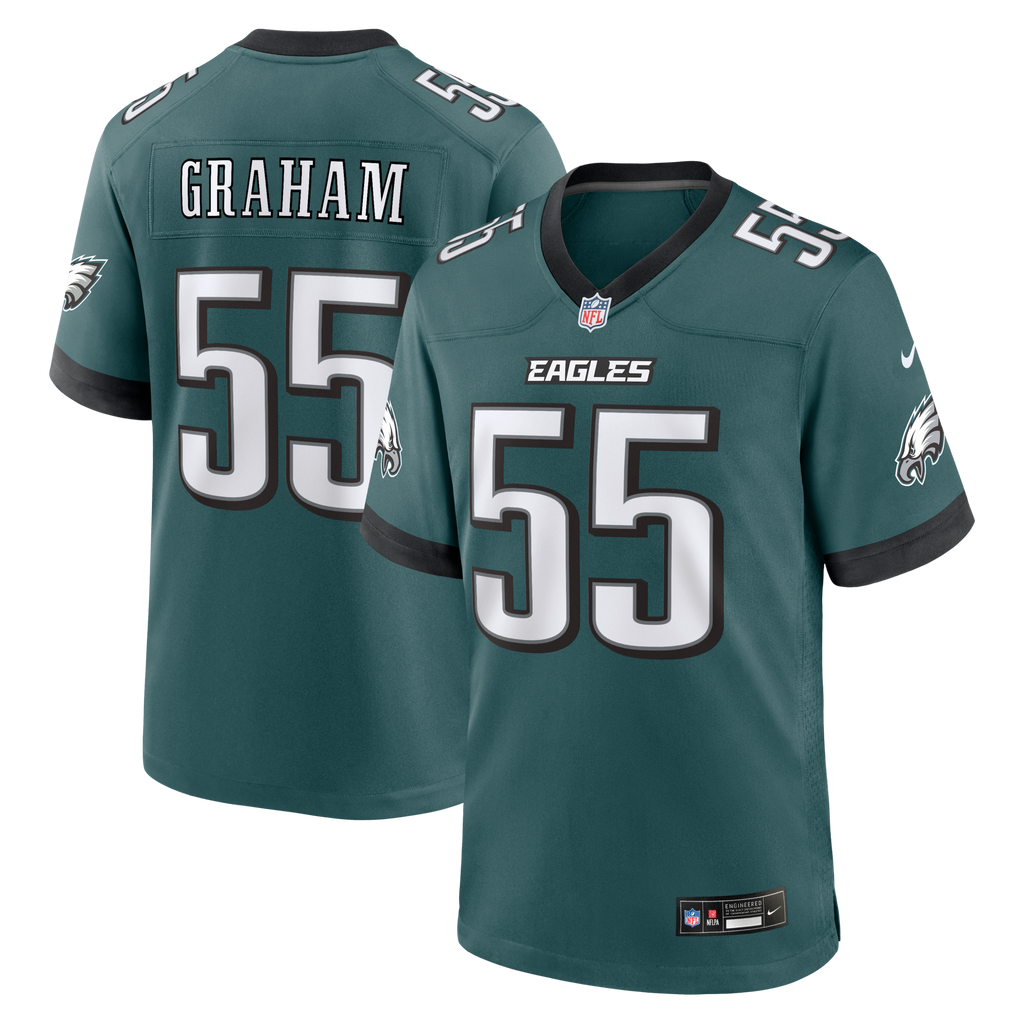 Philadelphia Eagles Brandon Graham Midnight Green Team Game Football Jersey