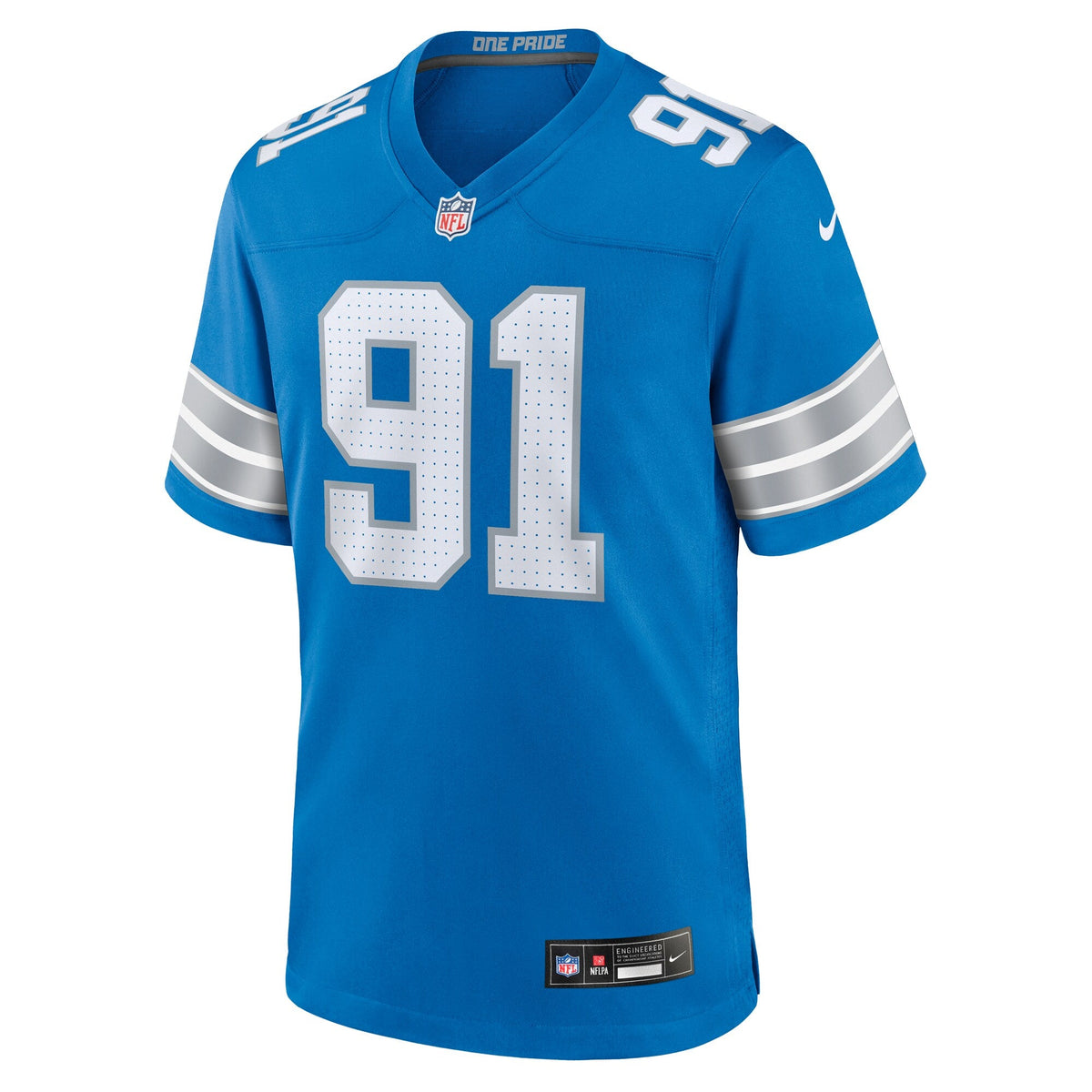 Detroit Lions Tyleik Williams Blue Team Game Football Jersey