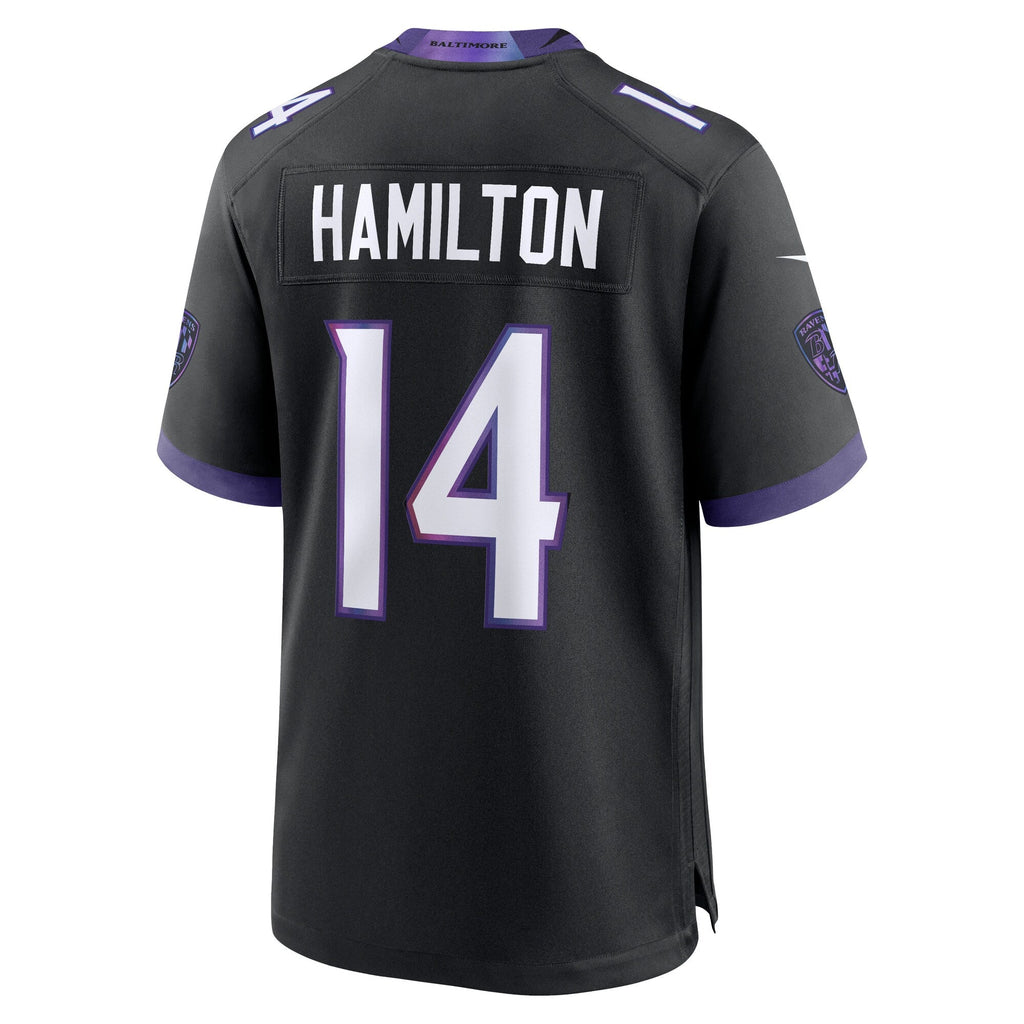 Baltimore Ravens Kyle Hamilton Black Alternate Game Football Jersey