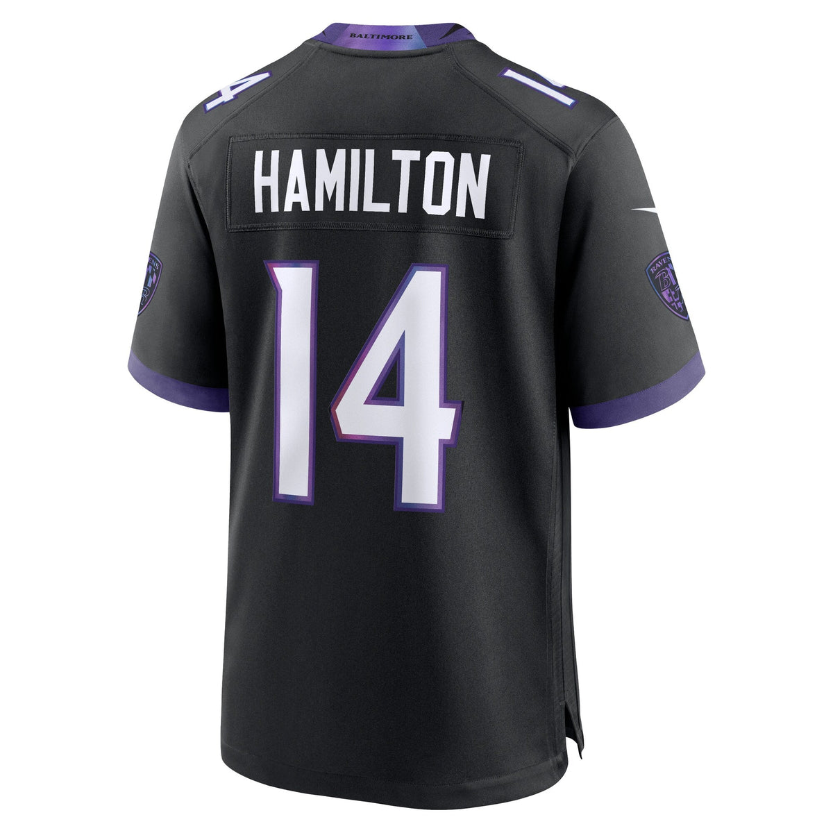 Baltimore Ravens Kyle Hamilton Black Alternate Game Football Jersey
