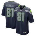 Seattle Seahawks Eric Saubert College Navy Team Game Football Jersey