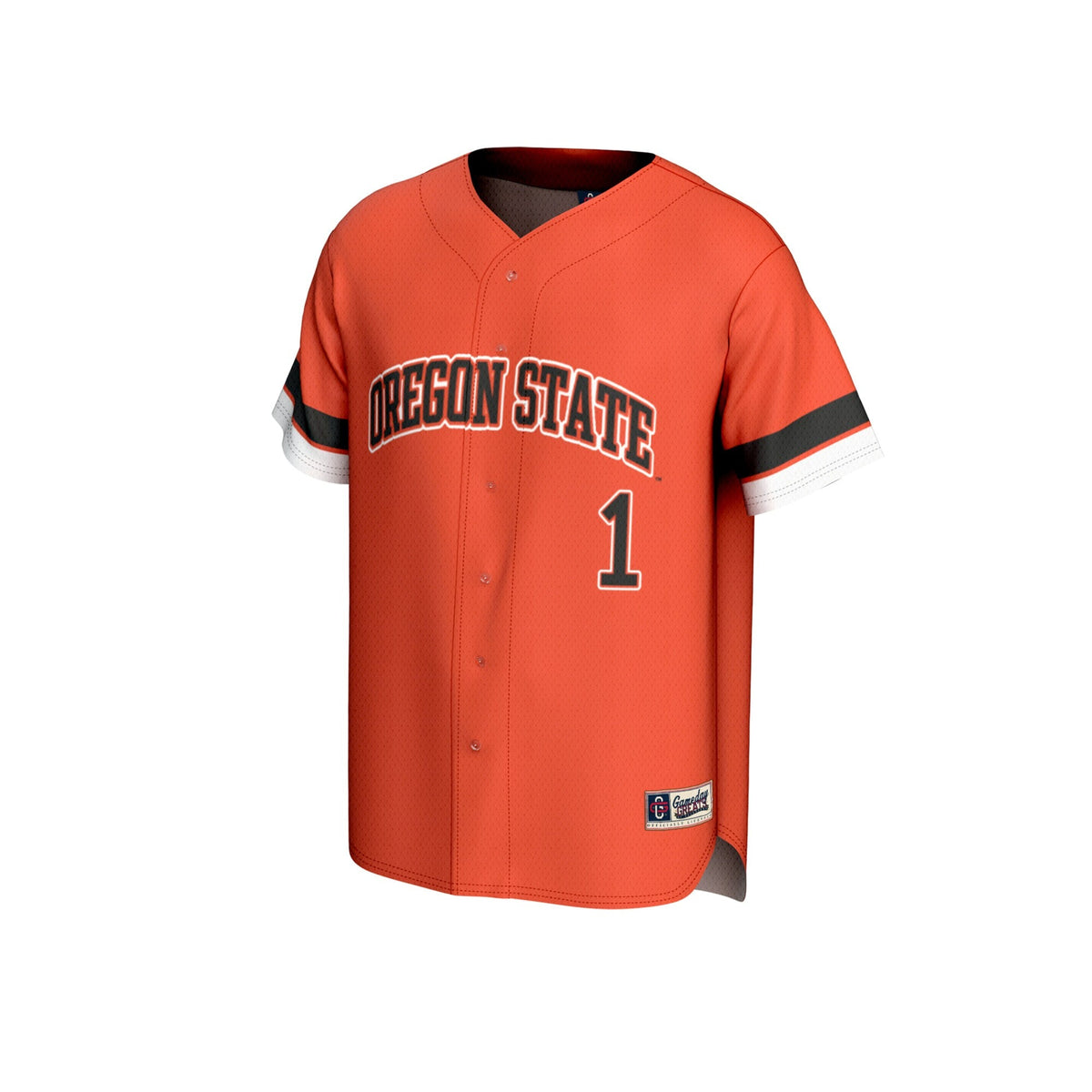 #1 Orange Oregon State Beavers Collegiate Baseball Fashion Jersey