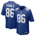New York Giants Thomas Fidone II Royal Team Game Football Jersey