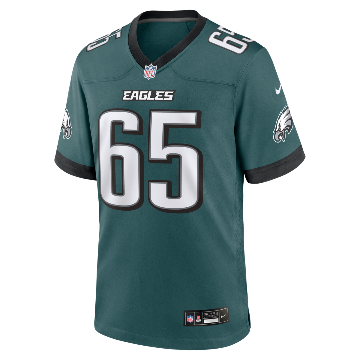 Philadelphia Eagles Lane Johnson Midnight Green Team Game Football Jersey