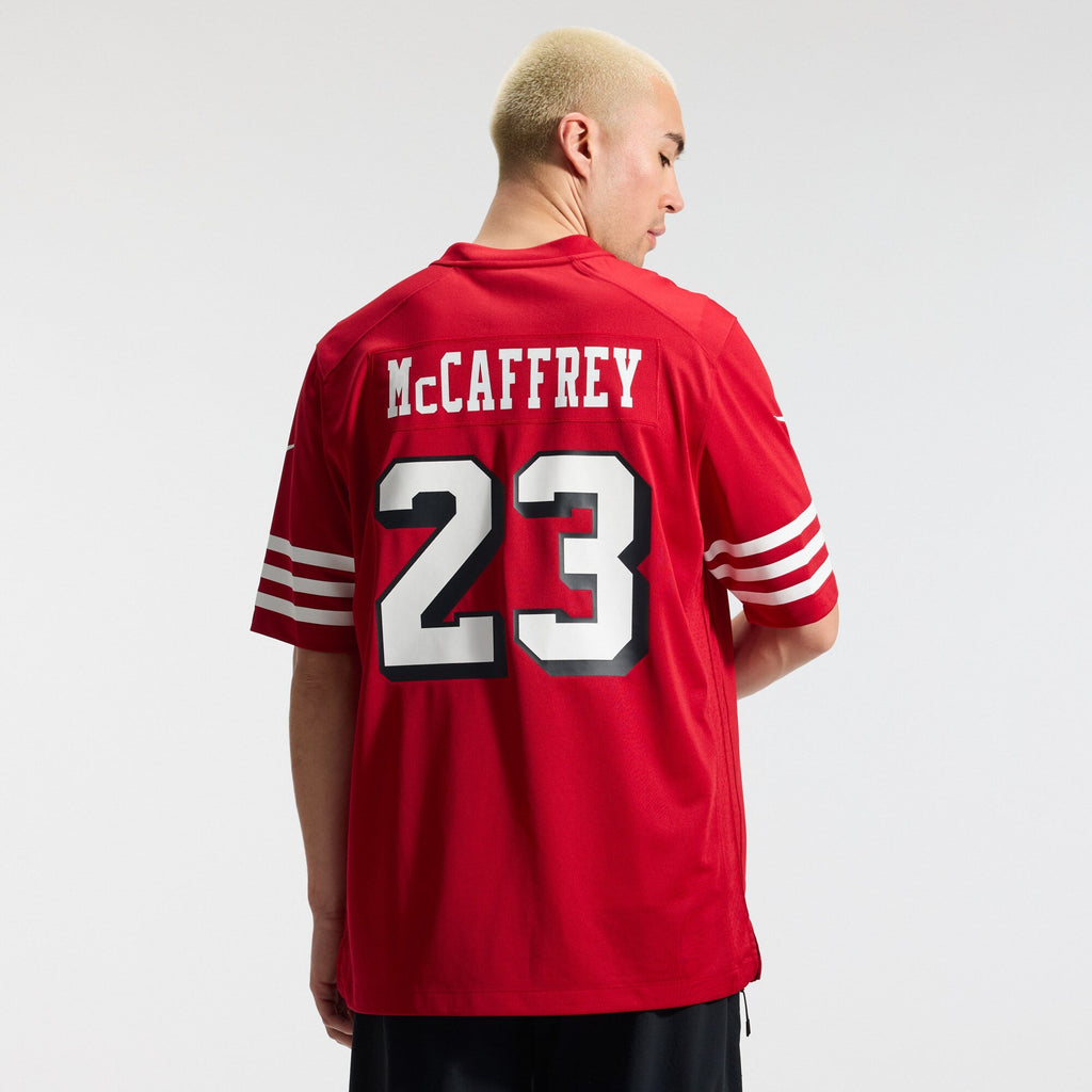 San Francisco 49ers Christian McCaffrey Scarlet Alternate Game Player Football Jersey