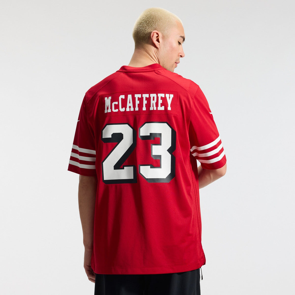 San Francisco 49ers Christian McCaffrey Scarlet Alternate Game Player Football Jersey