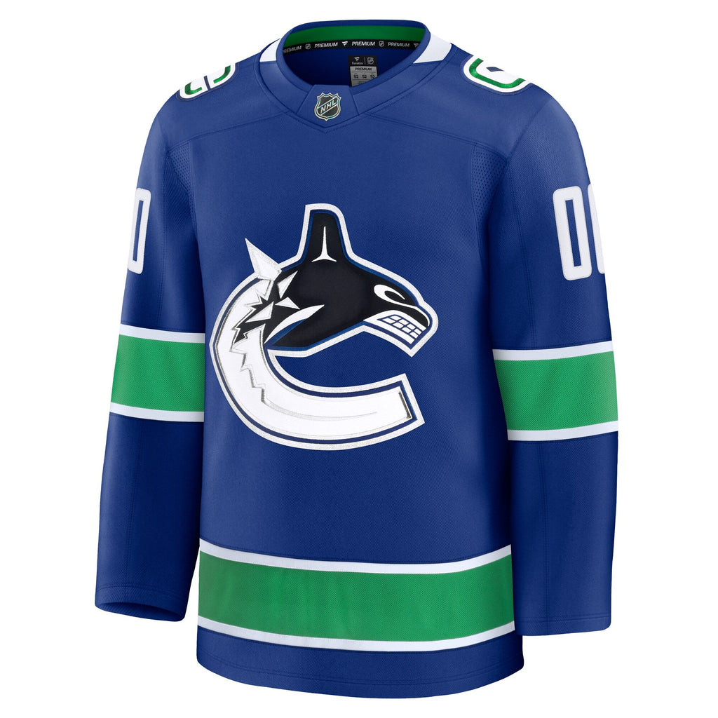 Vancouver Canucks Blue Home Premium Custom Jersey