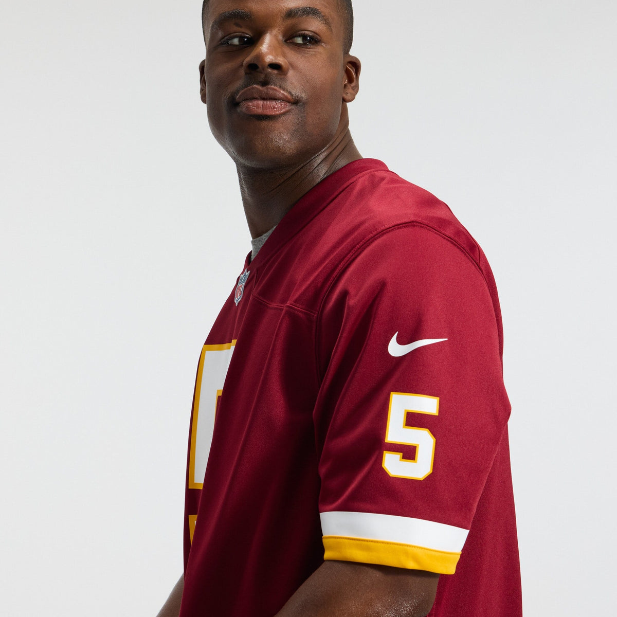 Washington Commanders Jayden Daniels Burgundy Game Football Jersey