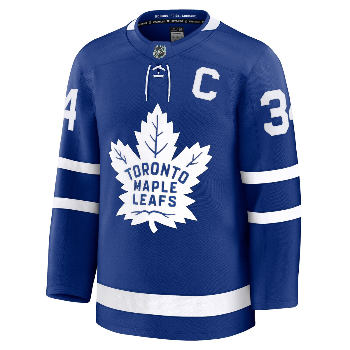 Toronto Maple Leafs Auston Matthews Blue Captain Patch Home Premium Jersey