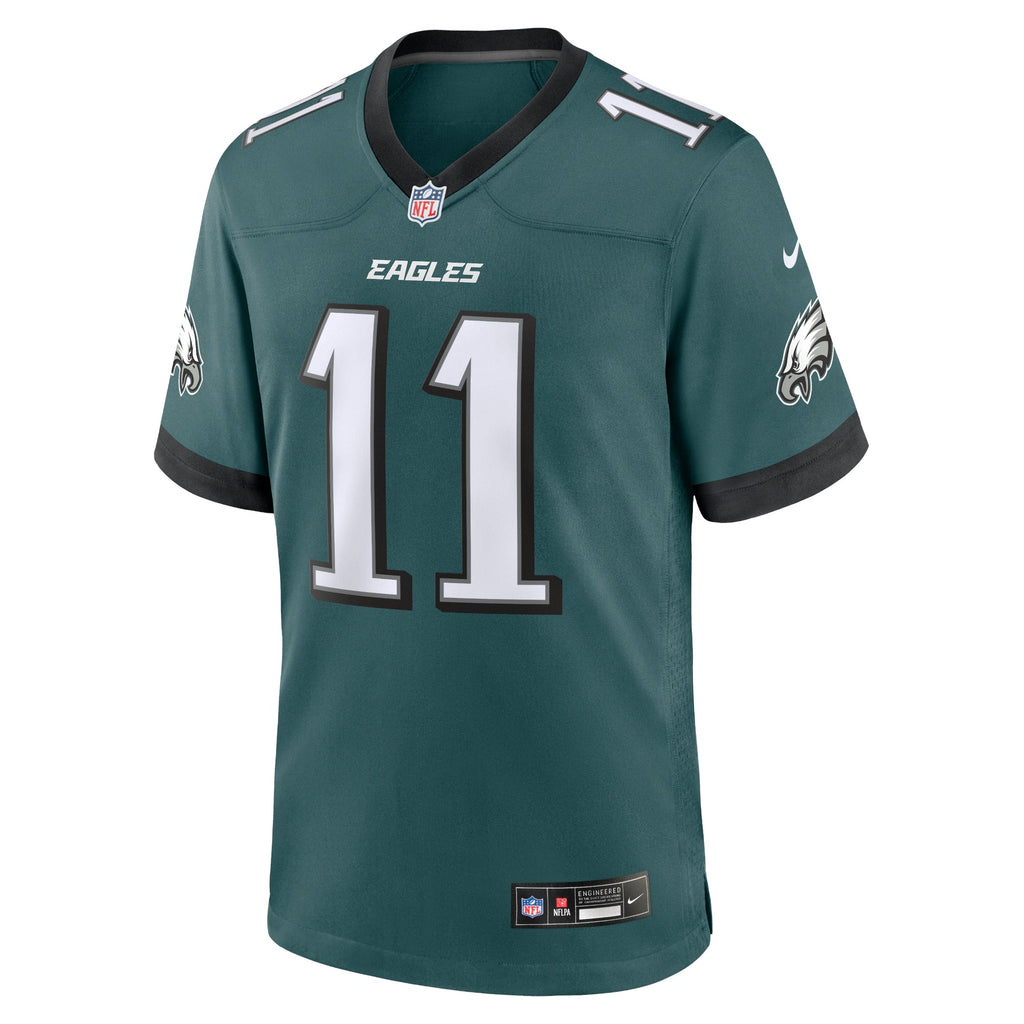 Philadelphia Eagles A.J. Brown Midnight Green Team Game Football Jersey