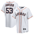 Houston Astros Cristian Javier White Home Replica Baseball Jersey