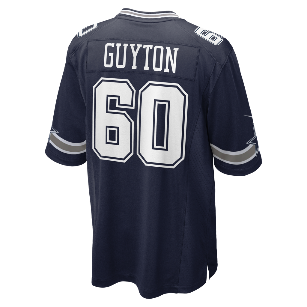 Dallas Cowboys Tyler Guyton Navy Player Game Football Jersey