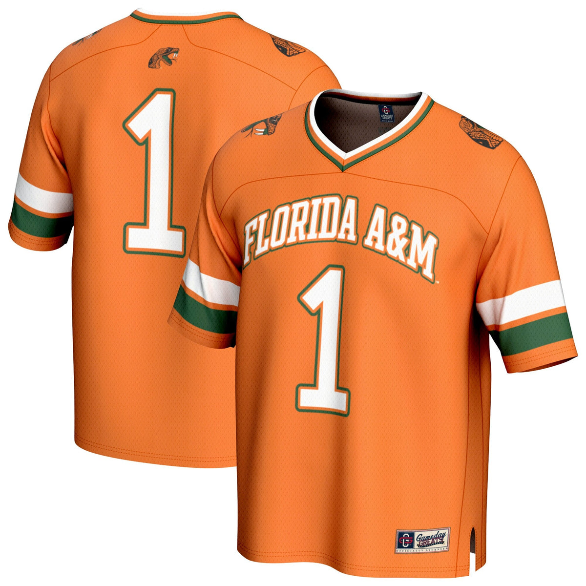#1 Orange Florida A&M Rattlers Collegiate Football Fashion Jersey