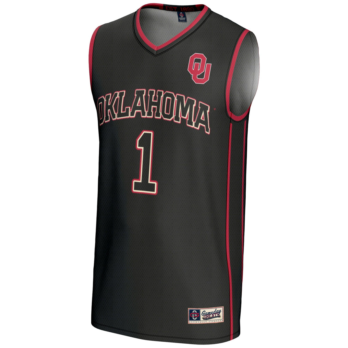 #1 Black Oklahoma Sooners Lightweight Basketball Jersey