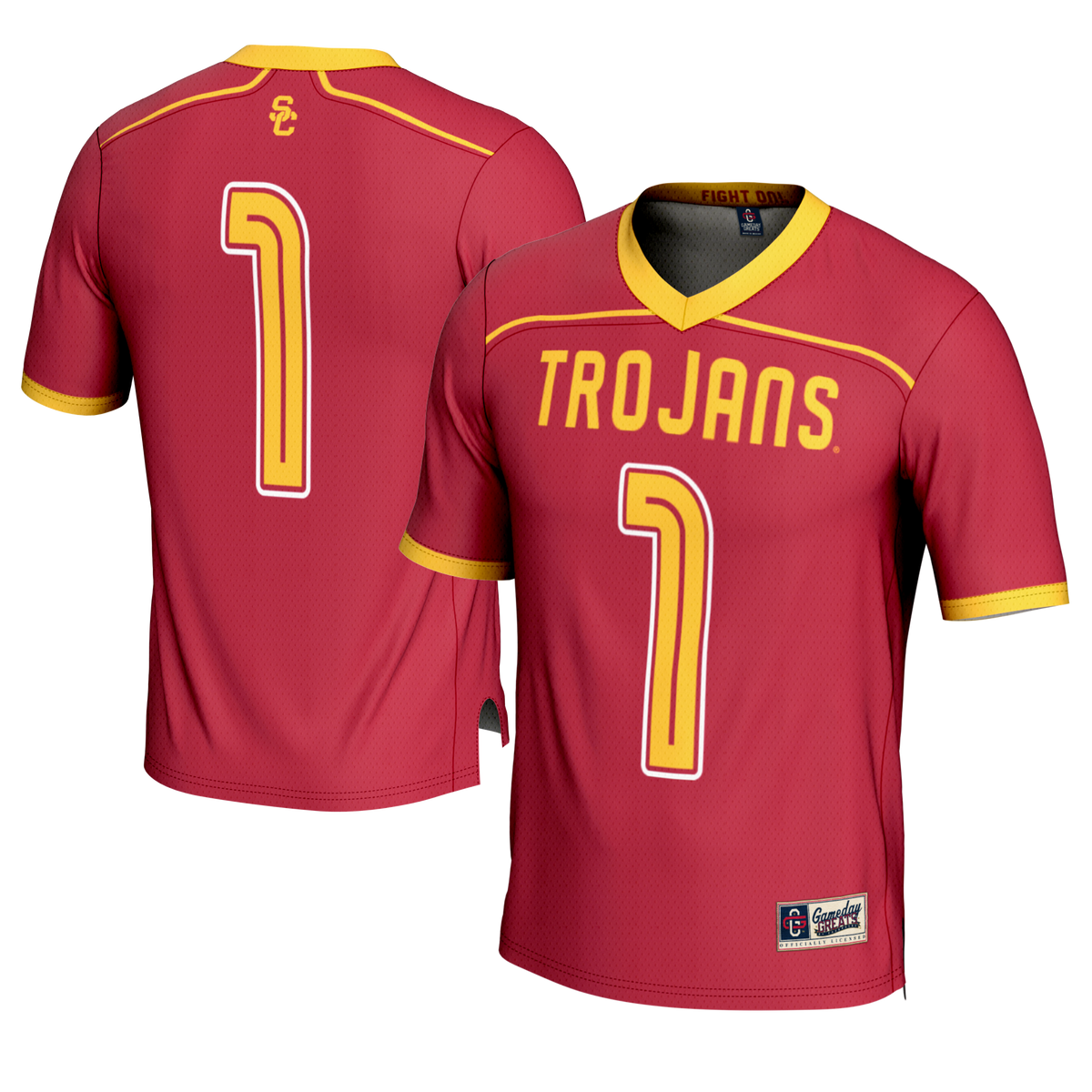 #1 USC Trojans Lightweight Lacrosse Fashion Jersey - Cardinal