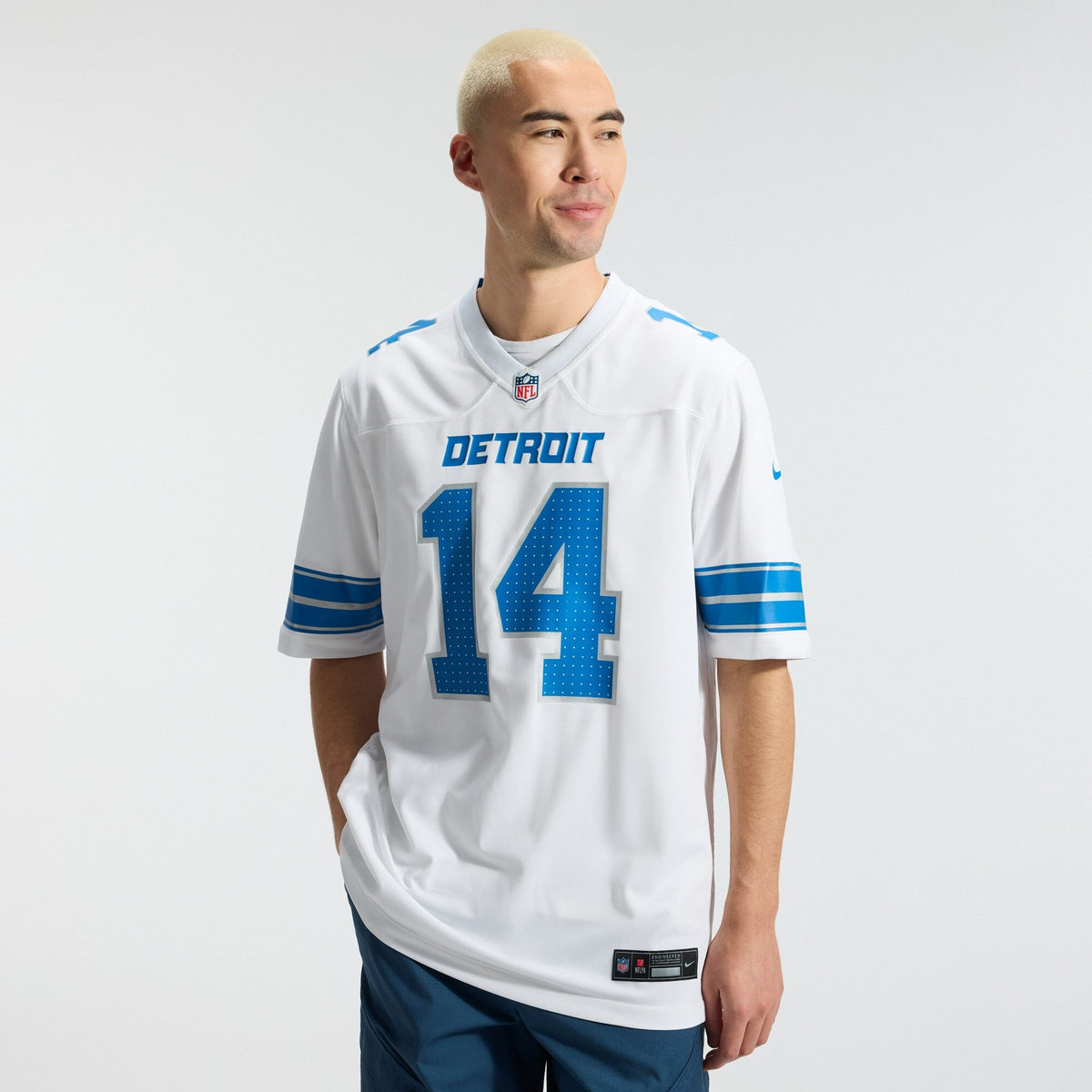 Detroit Lions Amon-Ra St. Brown White Game Football Jersey