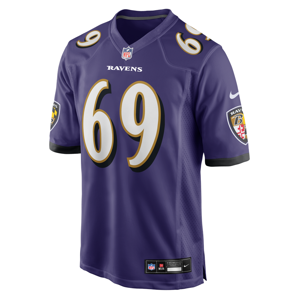 Baltimore Ravens Josh Tupou Purple Team Game Football Jersey