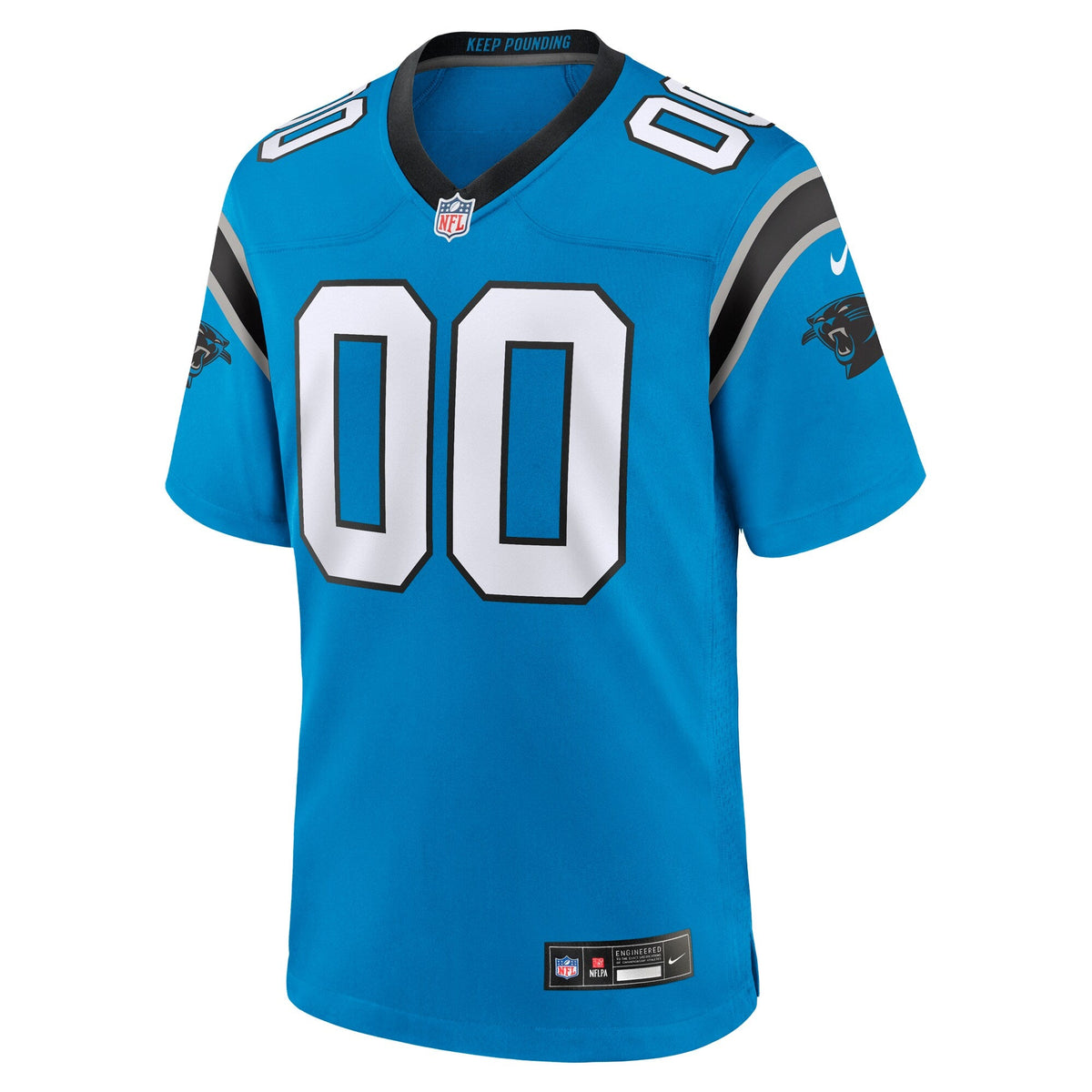 Carolina Panthers Blue Alternate Custom Game Football Jersey