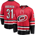 Carolina Hurricanes Frederik Andersen Red Alternate Breakaway Player Hockey Jersey