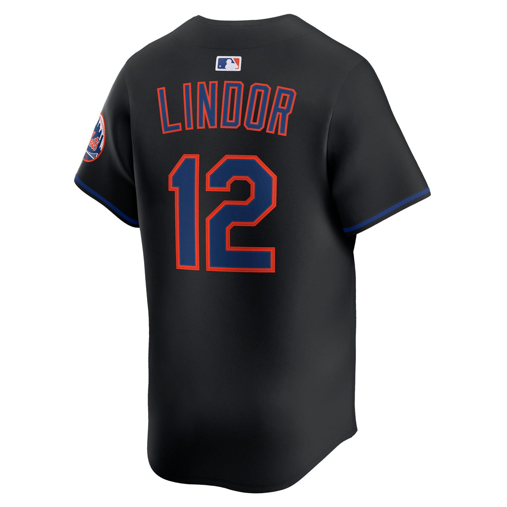New York Mets Francisco Lindor Black Alternate Limited Baseball Jersey