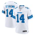 Detroit Lions Amon-Ra St. Brown White Game Football Jersey