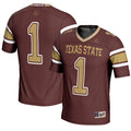 #1 Texas State Bobcats Endzone Football Jersey - Maroon
