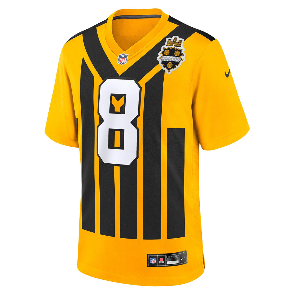 Pittsburgh Steelers Aaron Rodgers Gold Alternate 1933 Throwback Game Football Jersey