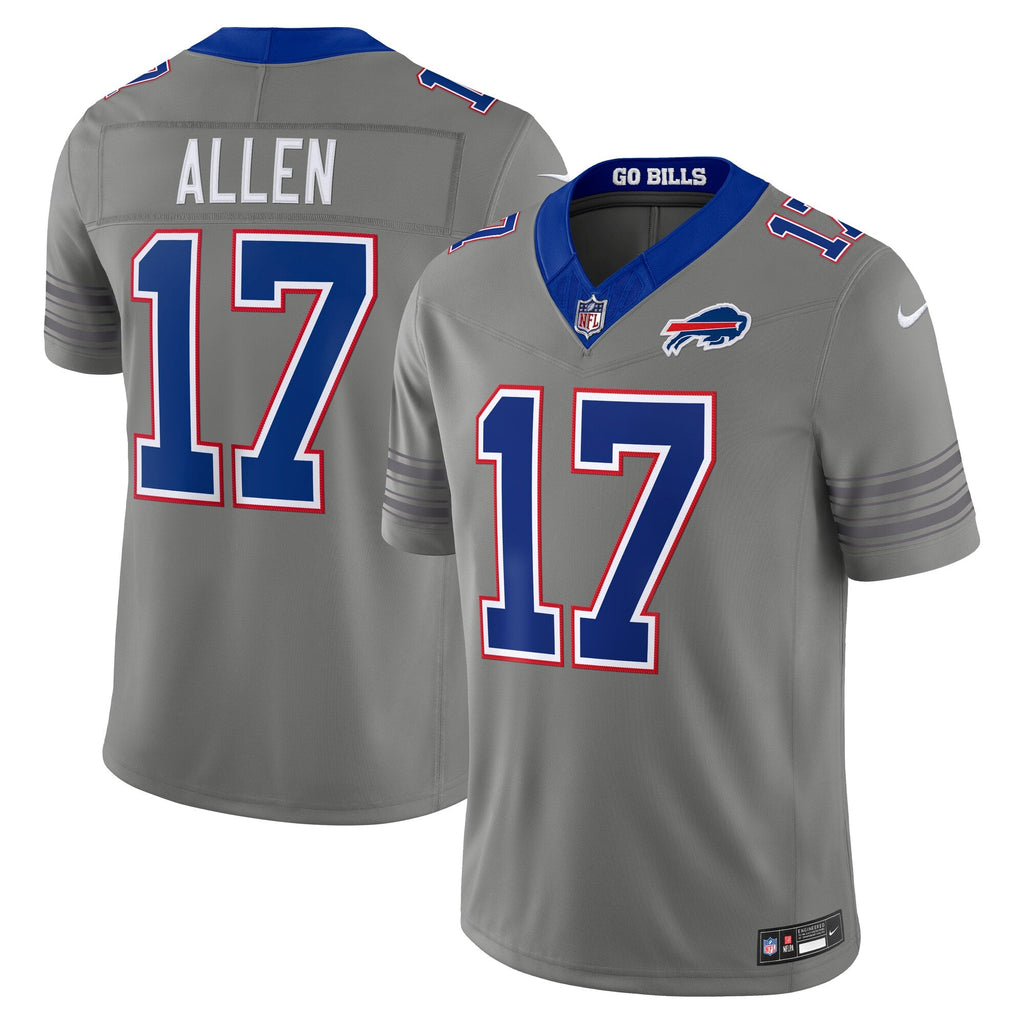 Buffalo Bills Josh Allen Gray Nickel City Vapor F.U.S.E. Stitched Limited Football Jersey