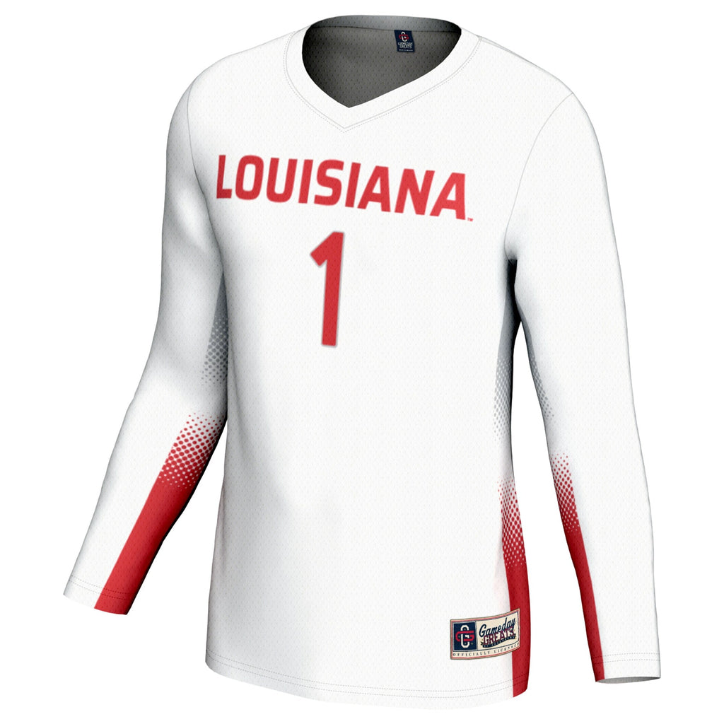 #1 Louisiana Ragin' Cajuns Lightweight Volleyball Jersey - White