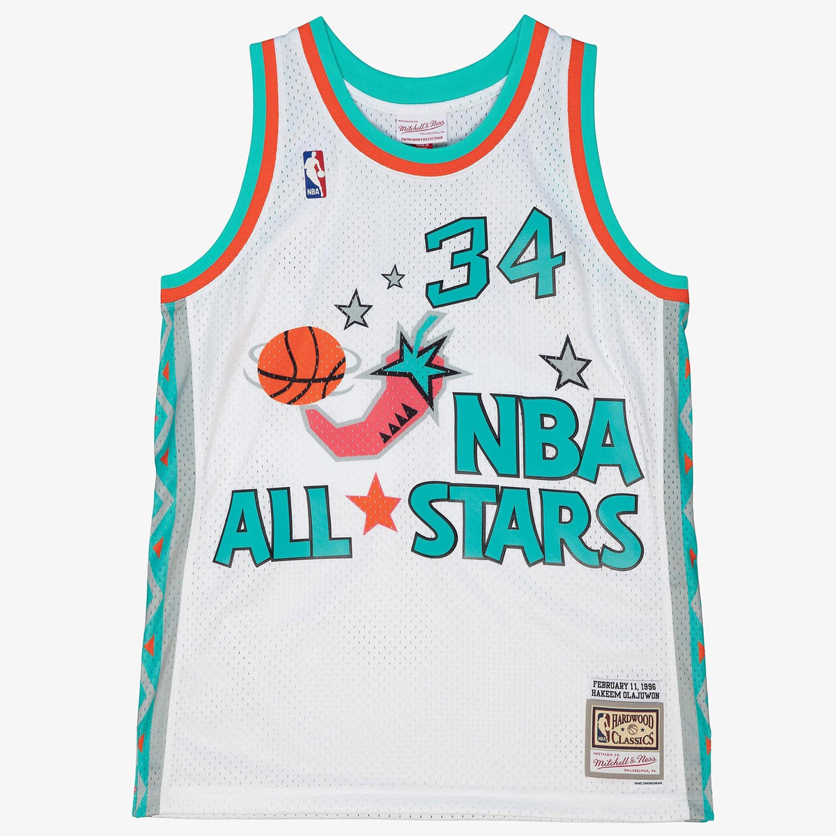 NBA Hakeem Olajuwon 1996 Swingman Jersey All-Star - White