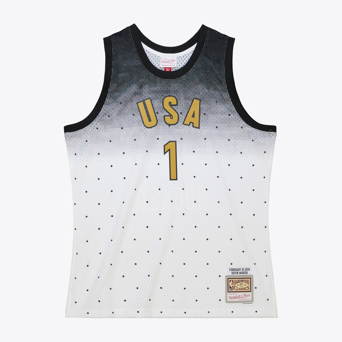 NBA Devin Booker 2016 USA Jersey All-Star - White/Black - Style 204329836
