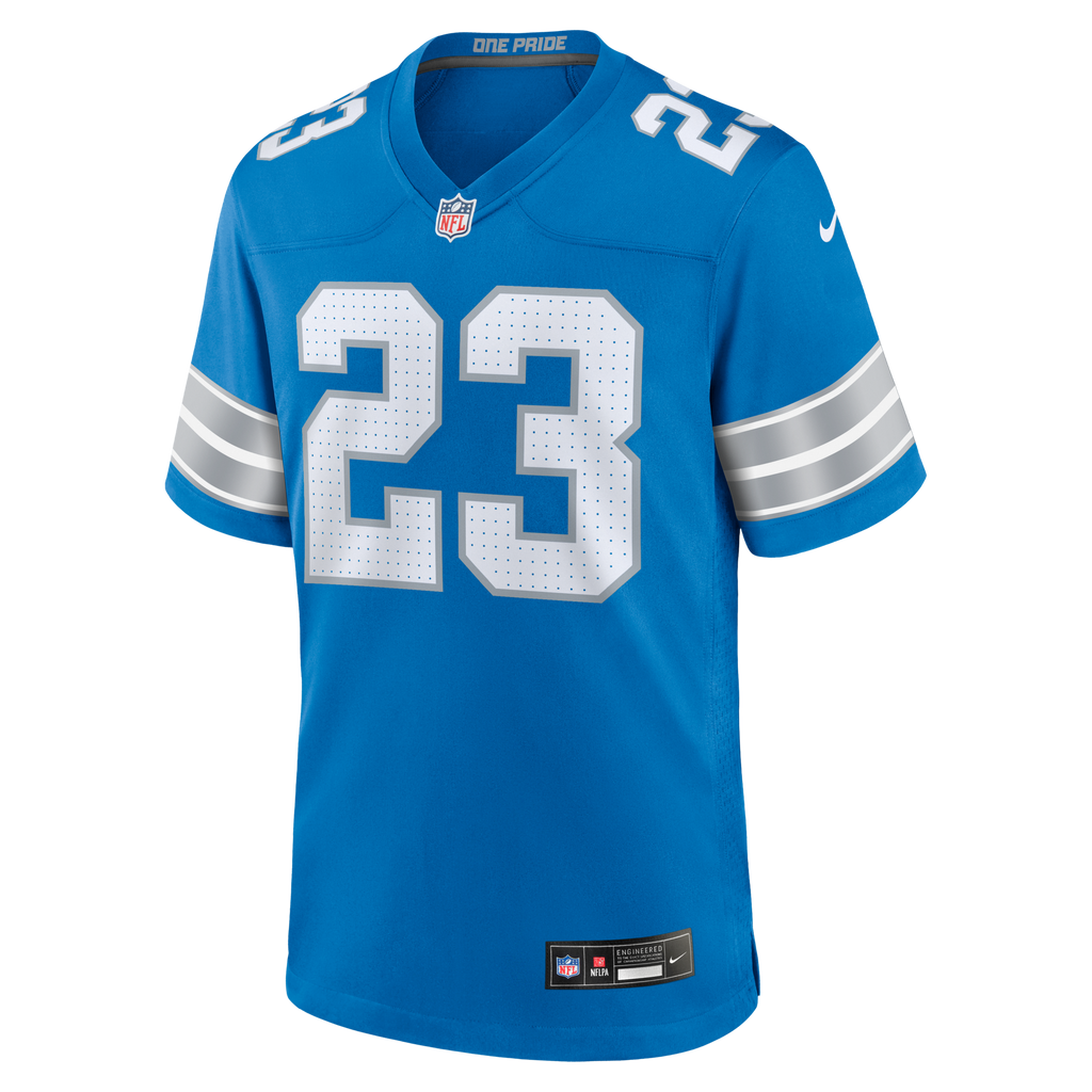 Detroit Lions Rock Ya-Sin Blue Team Game Football Jersey