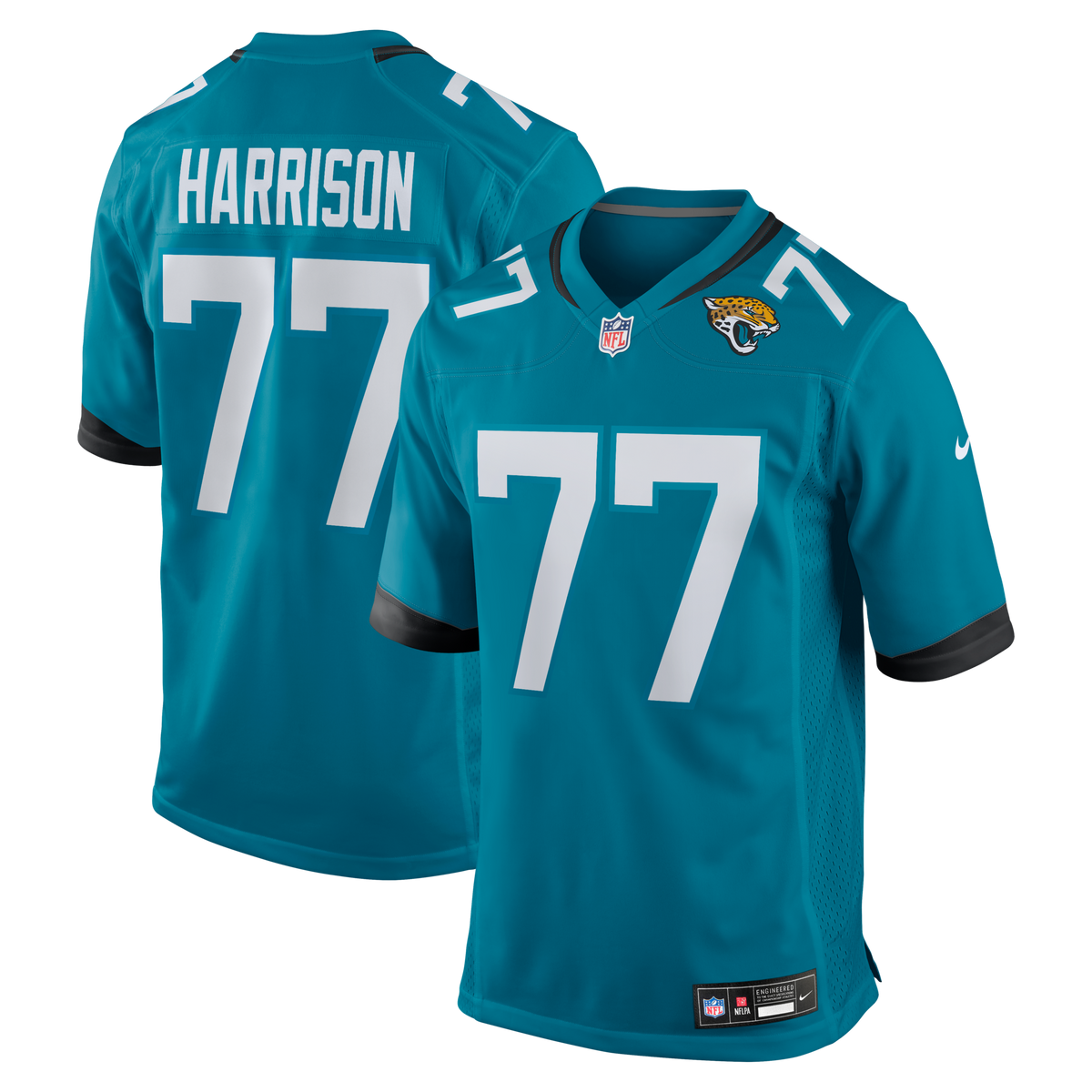 Jacksonville Jaguars Anton Harrison Teal Game Football Jersey