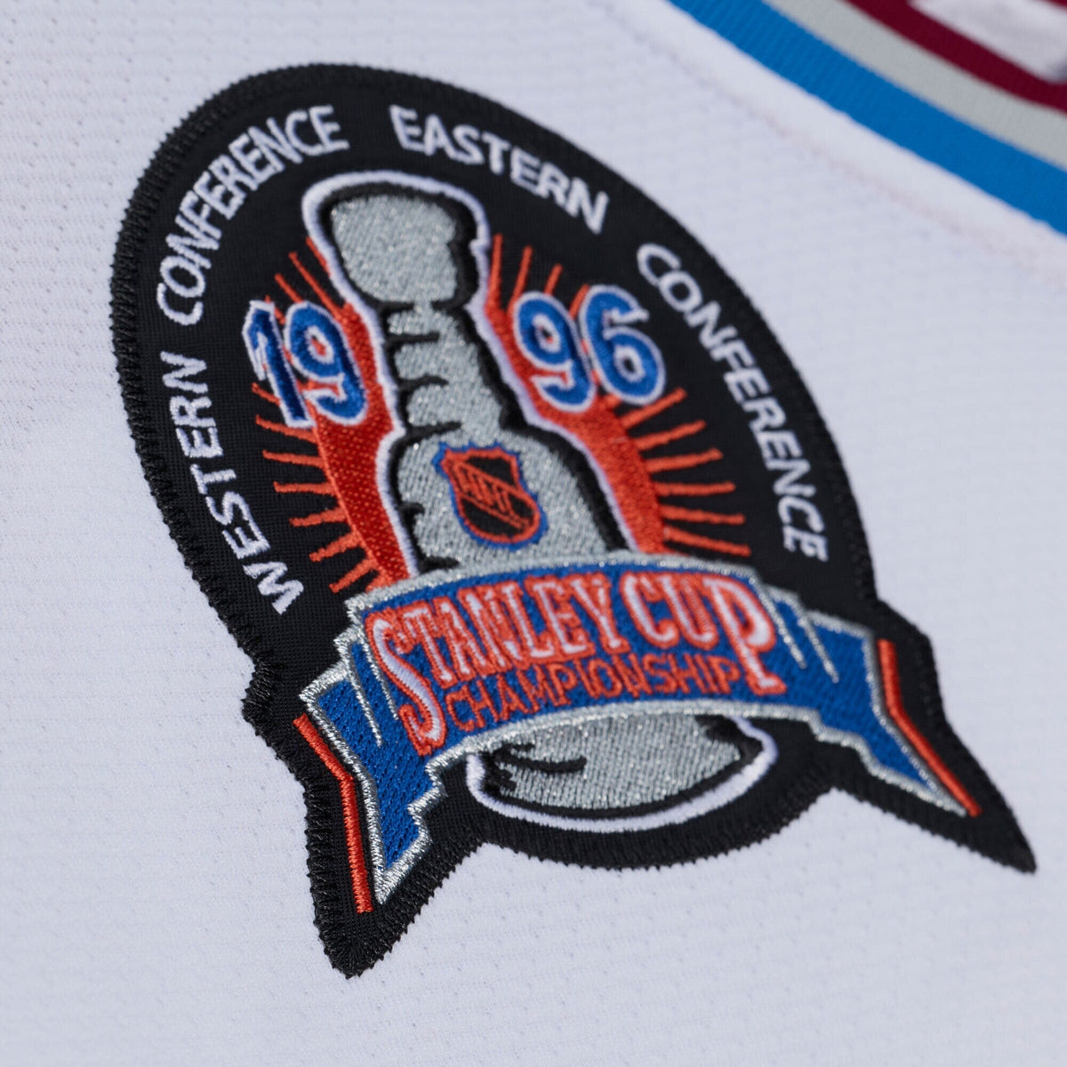 Colorado Avalanche Patrick Roy White 1995 Power Play Jersey