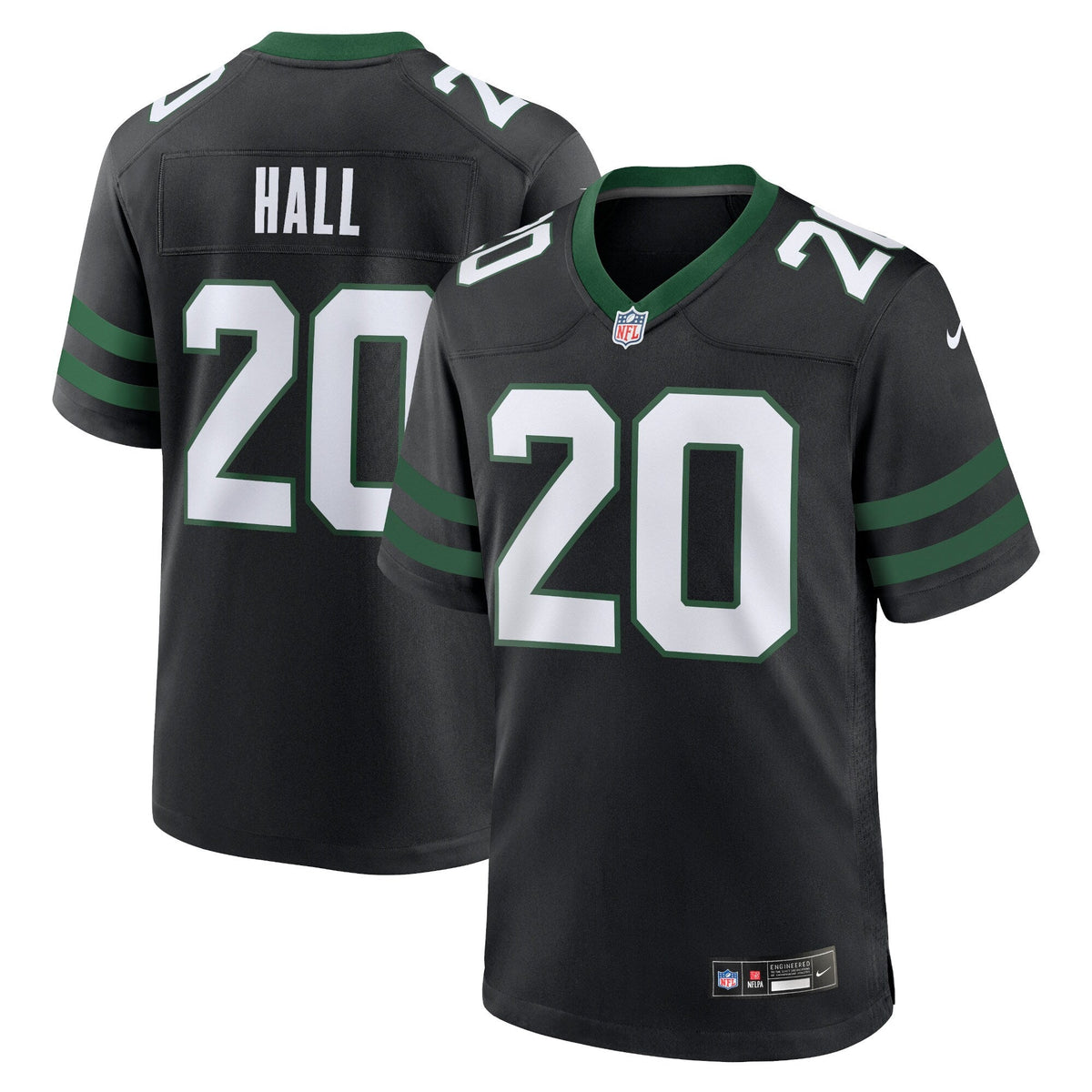 New York Jets Breece Hall Legacy Black Alternate Game Football Jersey