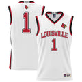 #1 White Louisville Cardinals Lightweight Basketball Jersey