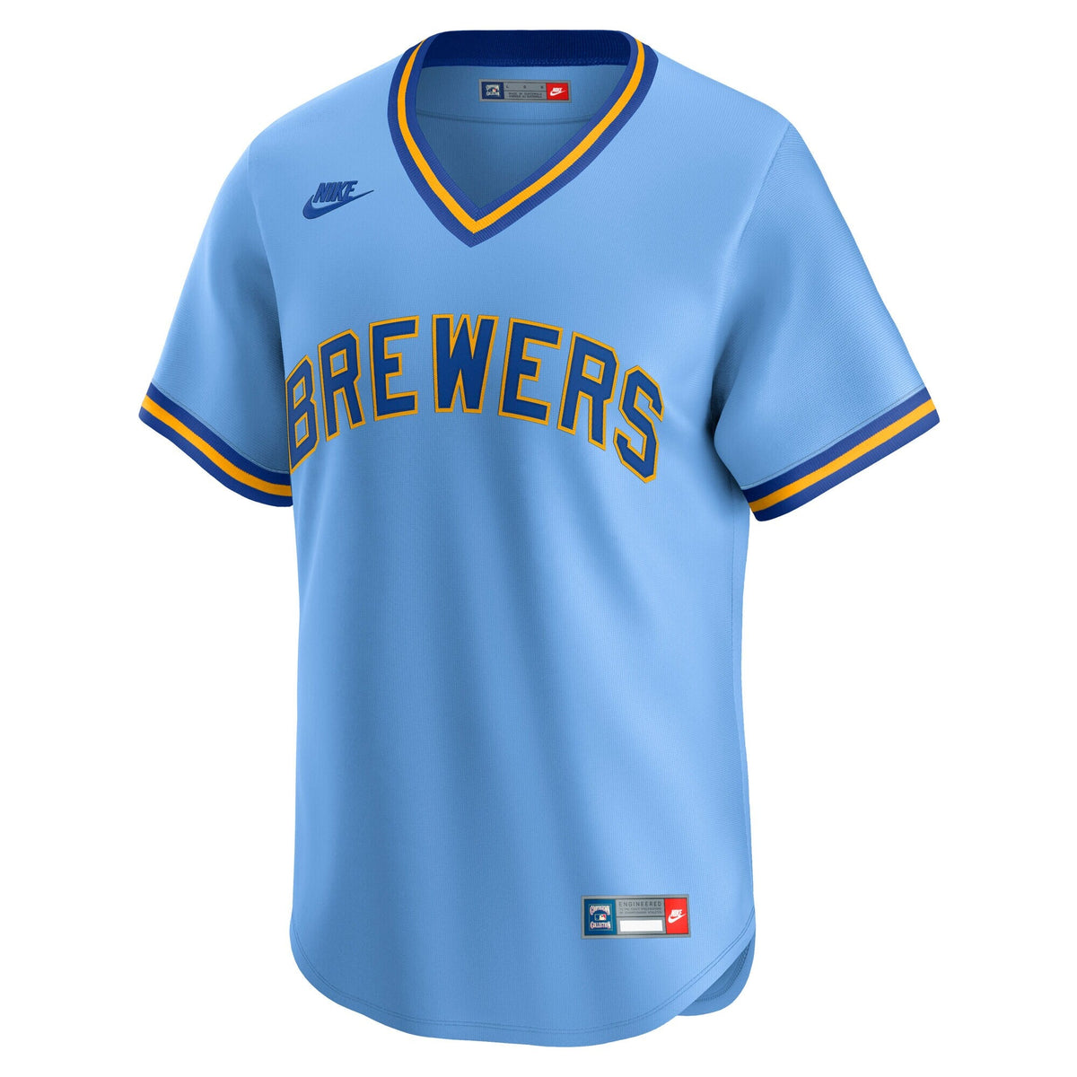 Milwaukee Brewers Light Blue Cooperstown Collection Limited Baseball Jersey