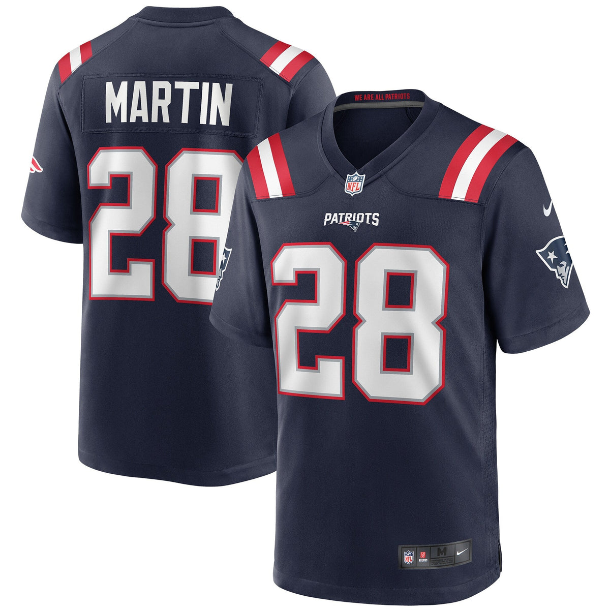 New England Patriots Curtis Martin Navy Game Retired Player Football Jersey