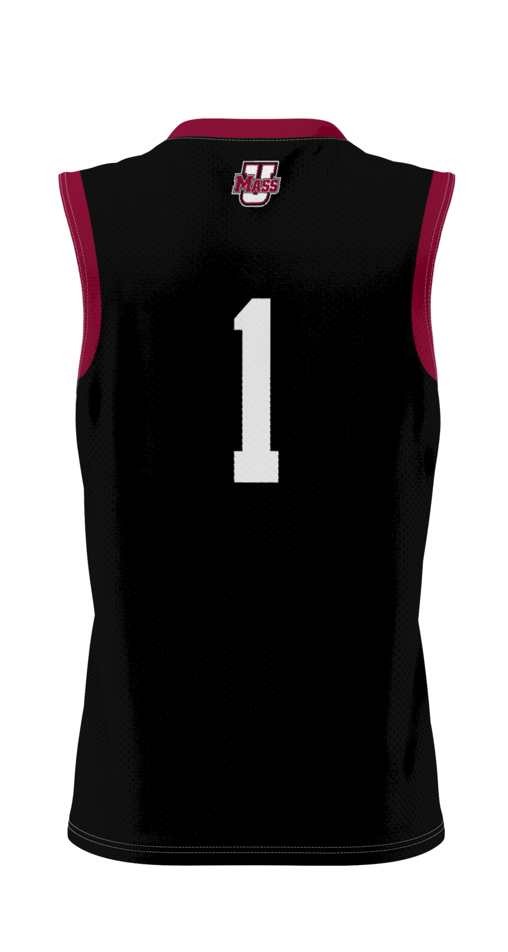#1 UMass Minutemen Lightweight Basketball Jersey - Black