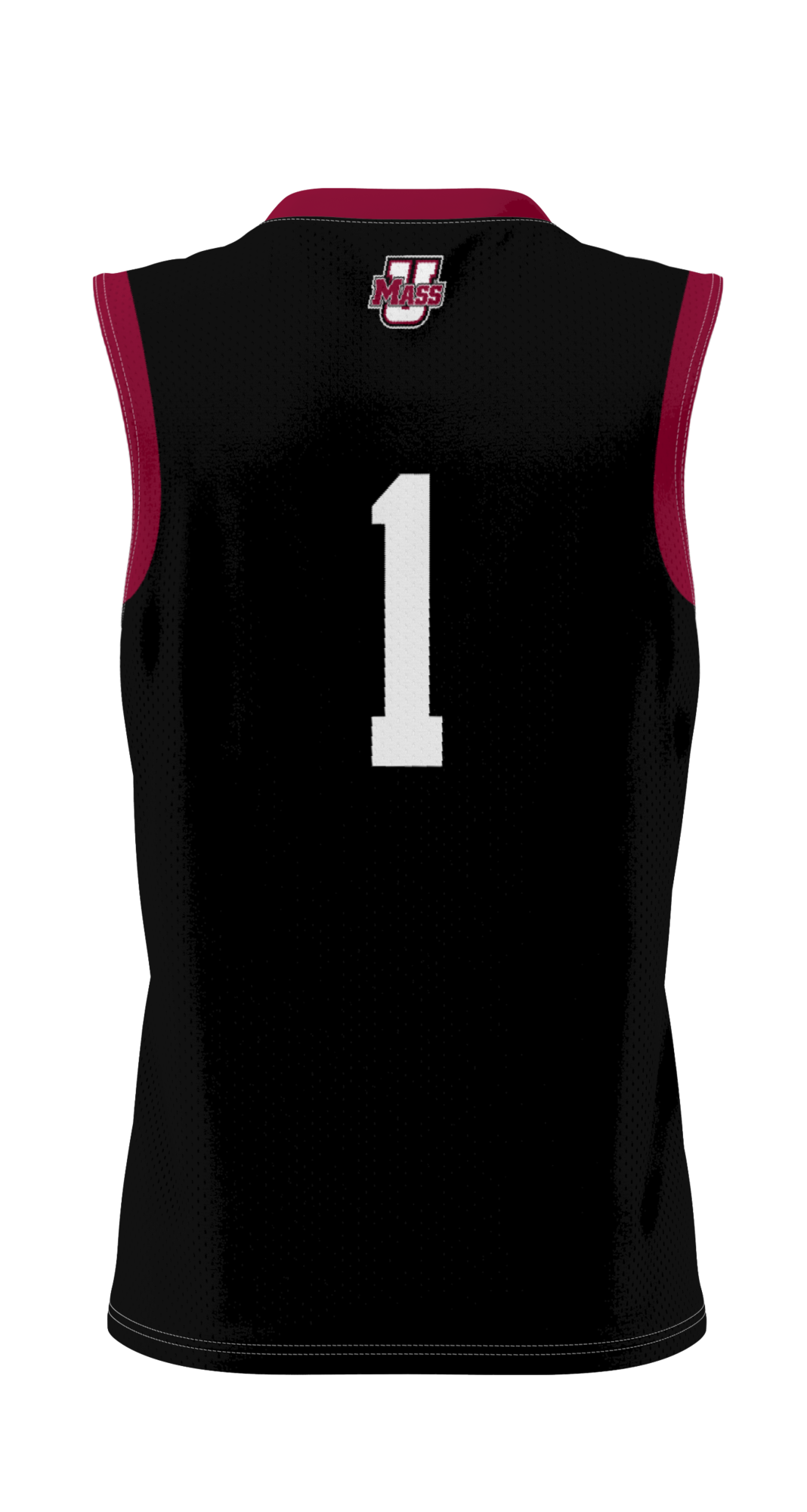 #1 UMass Minutemen Lightweight Basketball Jersey - Black