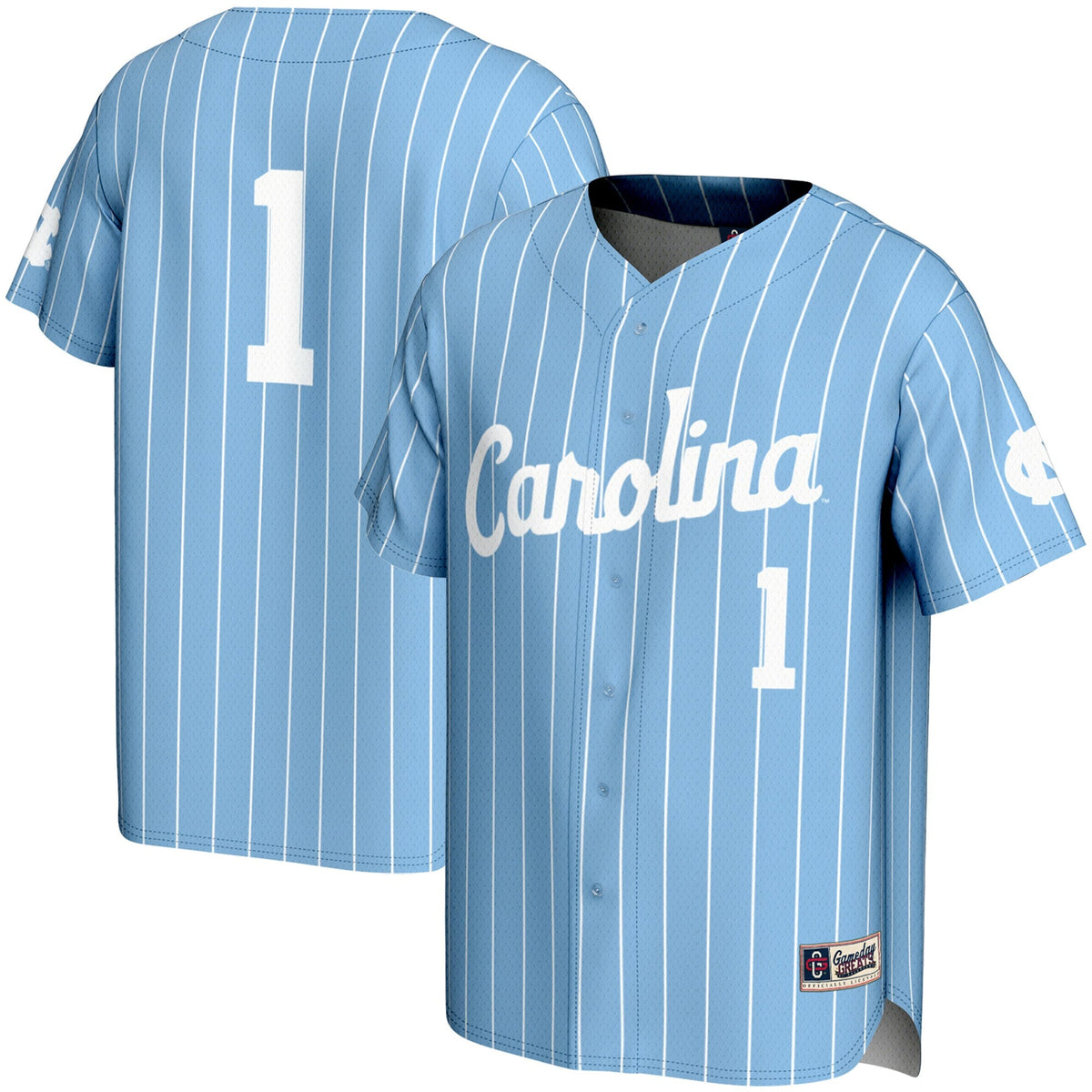 #1 Carolina Blue North Carolina Tar Heels Lightweight Baseball Jersey