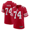 San Francisco 49ers Brett Toth Scarlet Team Game Football Jersey